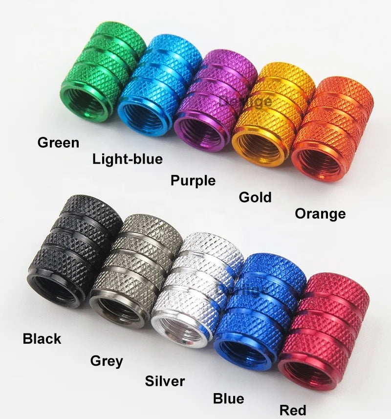 Valve Stem Caps - 8 Different Colors