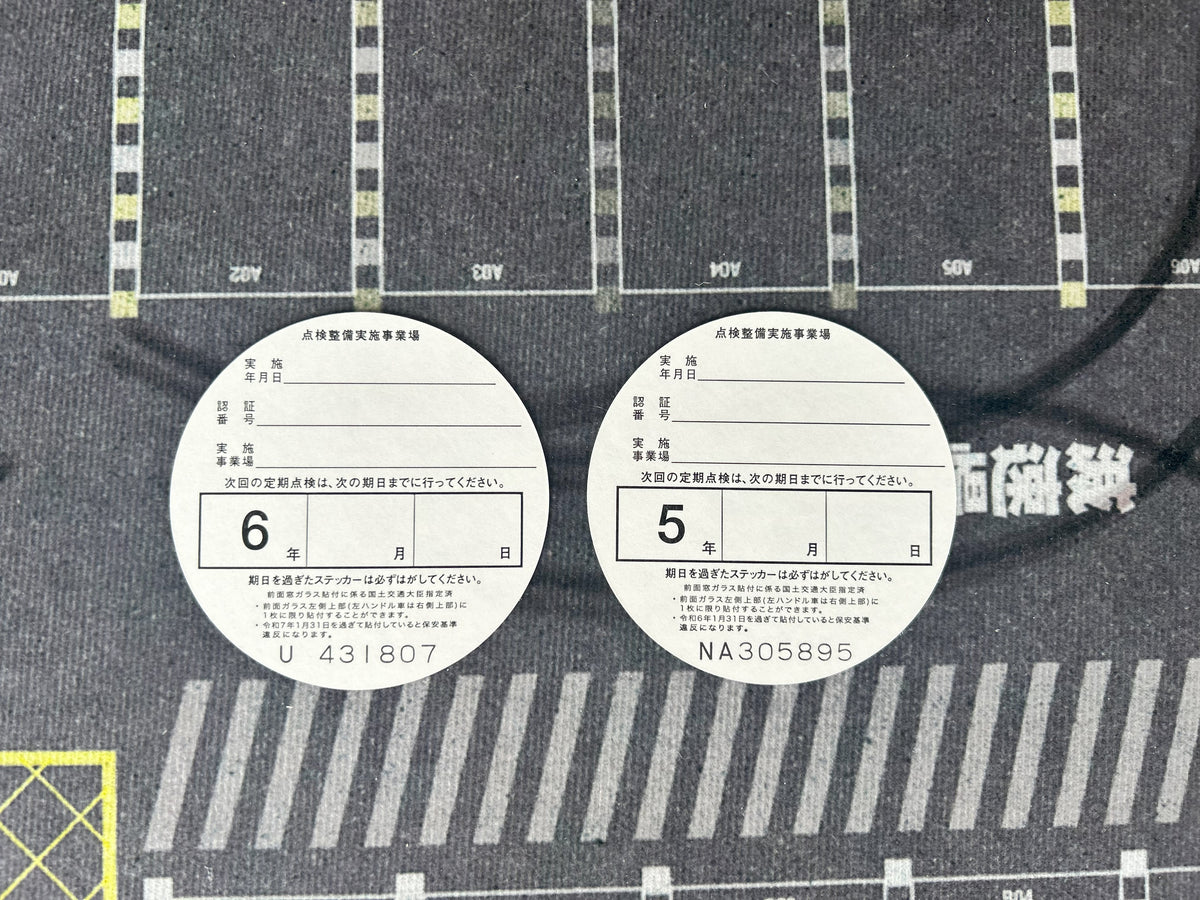 Authentic Inspection Decals from Japan
