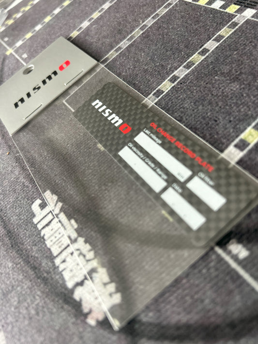 Nismo Oil Change Interior Plaque