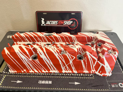K20/K24 Custom Painted Valve Cover - Red/White