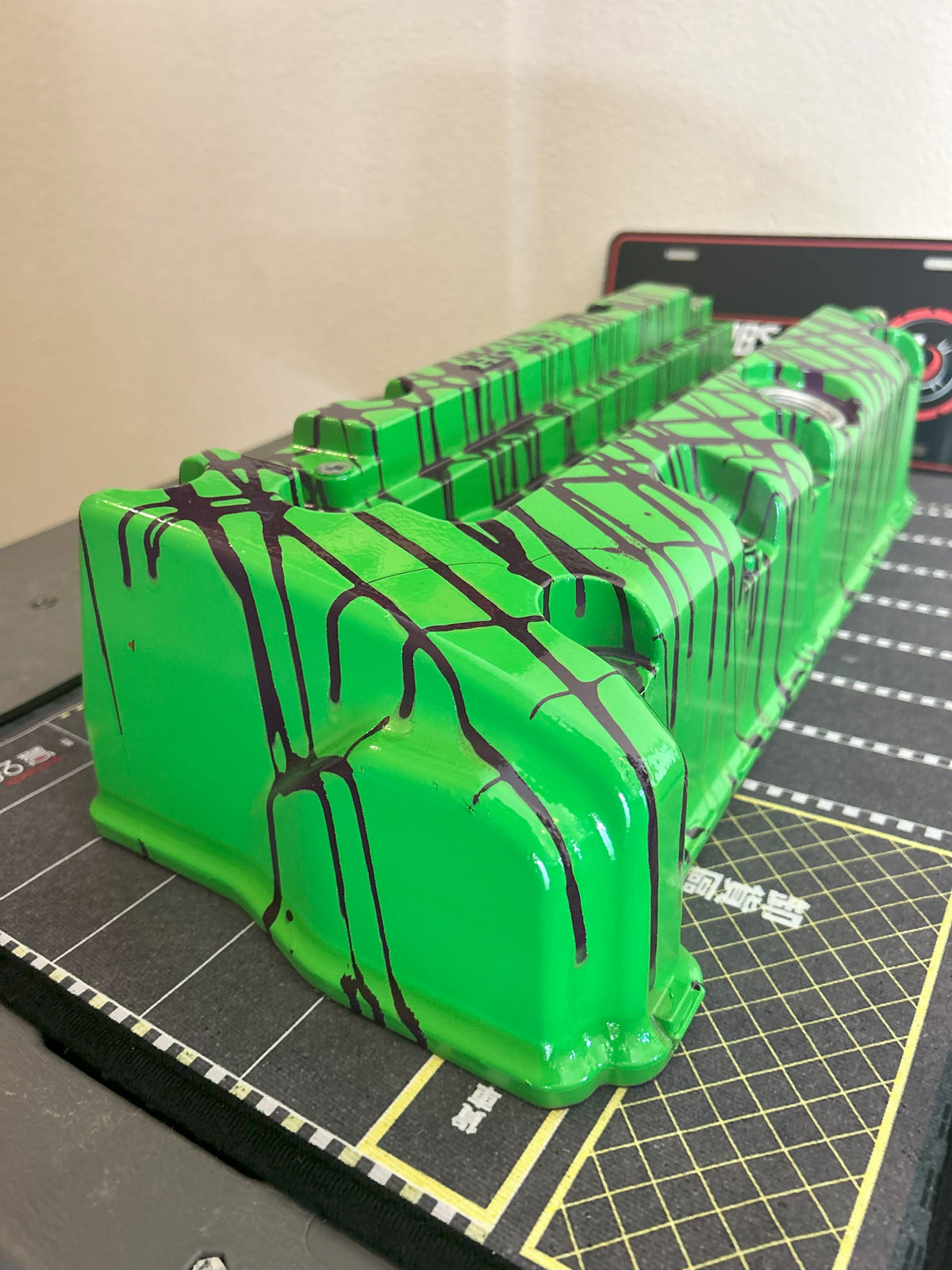 K20/K24 Custom Painted Valve Cover - Green/Purple