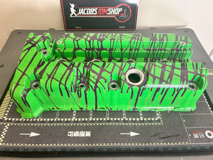 K20/K24 Custom Painted Valve Cover - Green/Purple