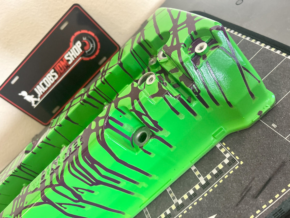 K20/K24 Custom Painted Valve Cover - Green/Purple