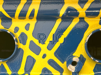 K20/K24 Custom Painted Valve Cover - Yellow/Blue - R40