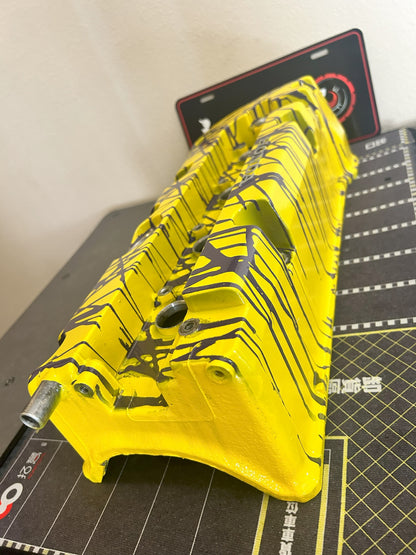 K20/K24 Custom Painted Valve Cover - Yellow/Purple