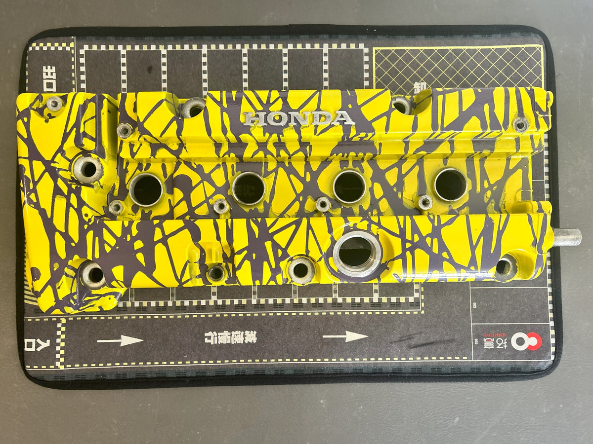 K20/K24 Custom Painted Valve Cover - Yellow/Purple