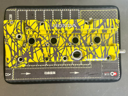 K20/K24 Custom Painted Valve Cover - Yellow/Purple