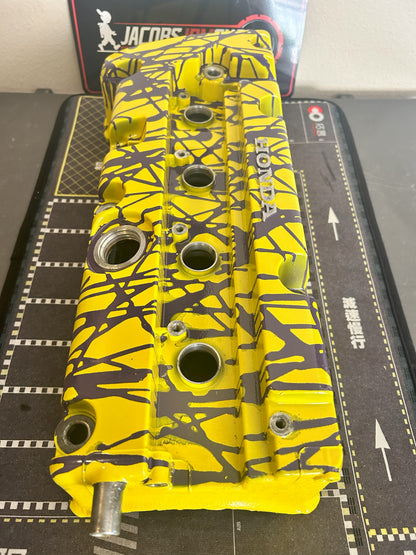 K20/K24 Custom Painted Valve Cover - Yellow/Purple