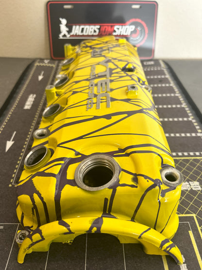 F22 Custom Painted Valve Cover - Yellow/Purple