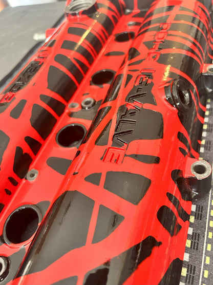 90-93 Miata 1.6L Custom Painted Valve Cover - Red/Black