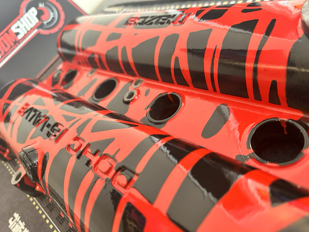 90-93 Miata 1.6L Custom Painted Valve Cover - Red/Black