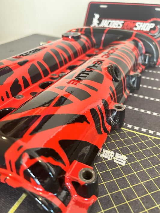90-93 Miata 1.6L Custom Painted Valve Cover - Red/Black