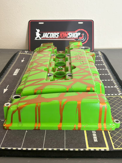 B16/B18 VTEC - Custom Painted Valve Cover - Gold/Green