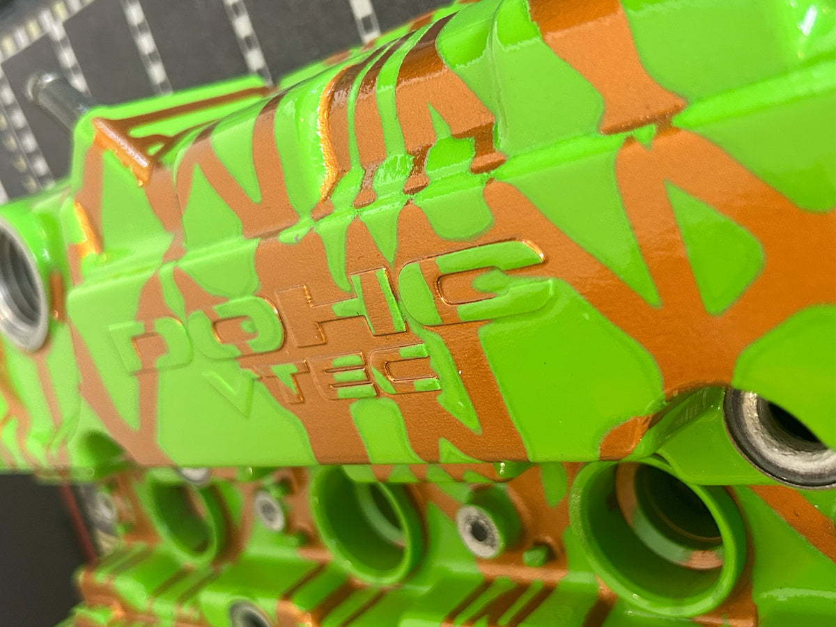 B16/B18 VTEC - Custom Painted Valve Cover - Gold/Green