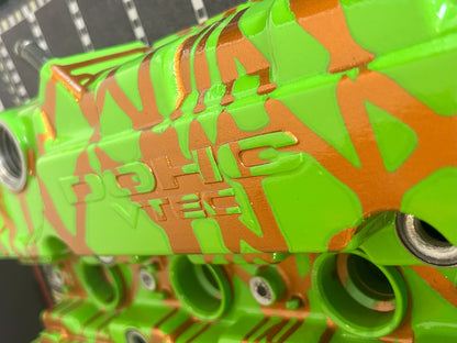 B16/B18 VTEC - Custom Painted Valve Cover - Gold/Green