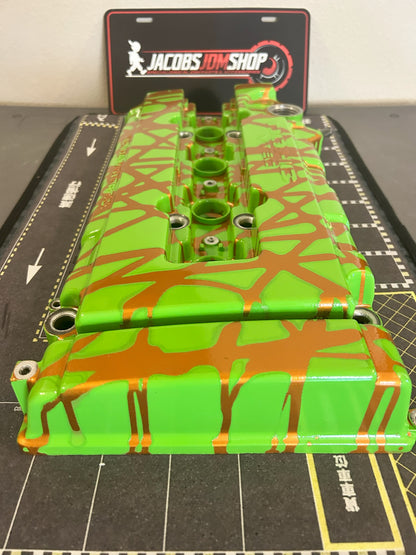 B16/B18 VTEC - Custom Painted Valve Cover - Gold/Green
