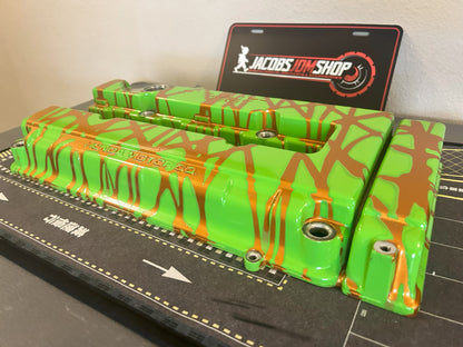 B16/B18 VTEC - Custom Painted Valve Cover - Gold/Green