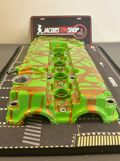 B16/B18 VTEC - Custom Painted Valve Cover - Gold/Green